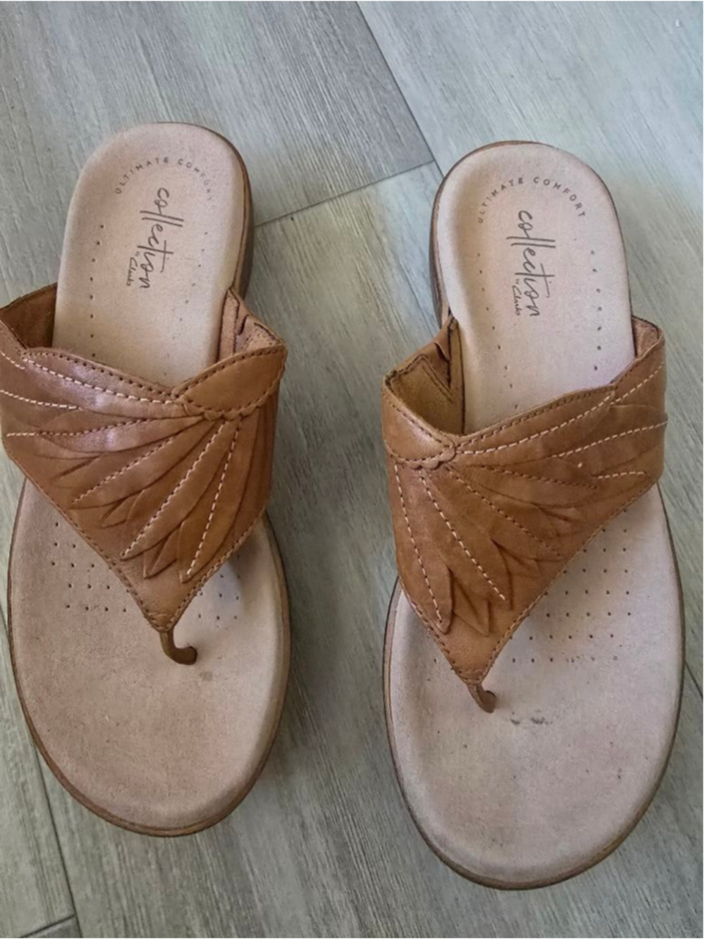 Clarks Phebe Pearl Brown sandals Size 6